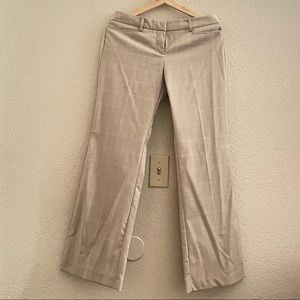 Tan Patterned Straight Leg Dress Pants